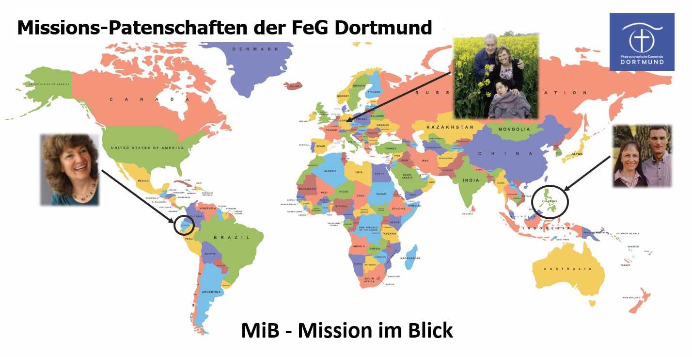 Weltkarte mit unseren Missionaren